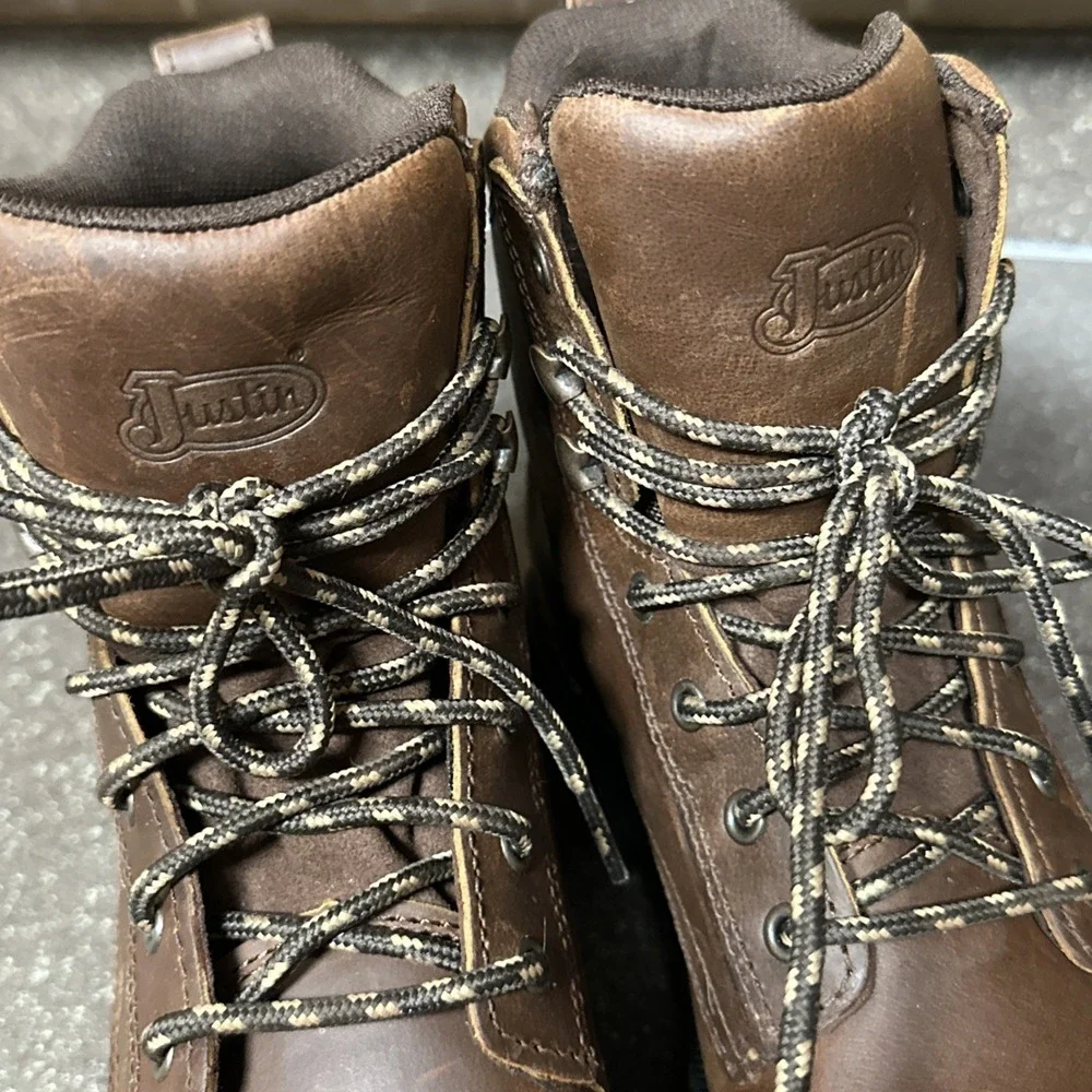 Justin Gy985 Women's 8B Steel Toe Safety Work Boots EH Waterproof Slip Resistant